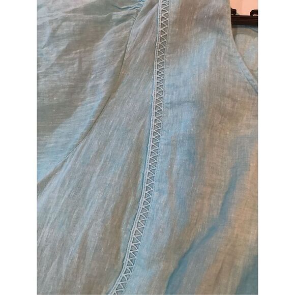 Lane Bryant Scoop Neck Peplum Linen Blend Top Sz 26 Capri SOLD OUT - Picture 7 of 11